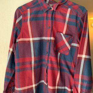 Eddie Bauer Women's flannel- relaxed fit - L